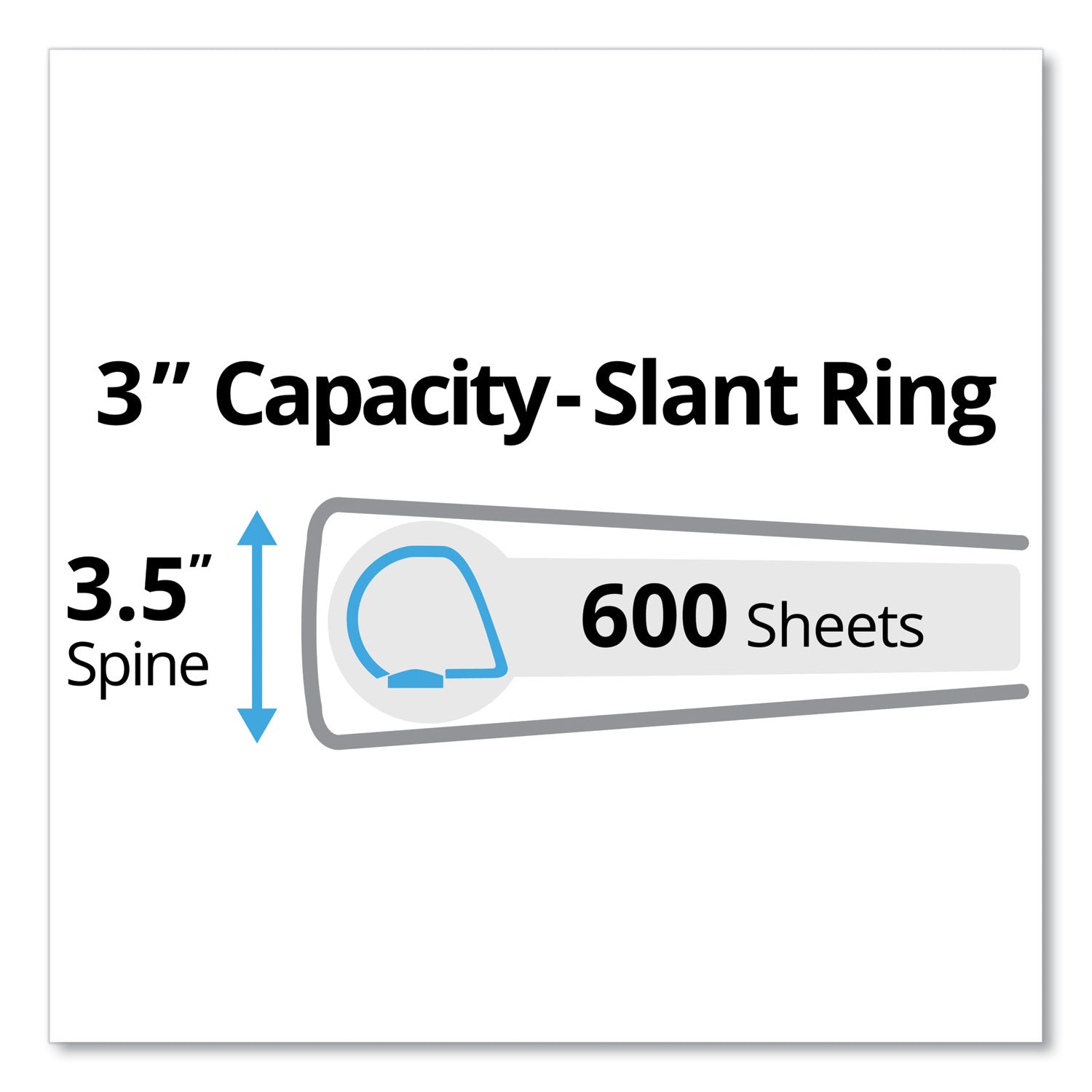 Avery® 3-Ring Durable Non-View Binder with DuraHinge Technology - 3