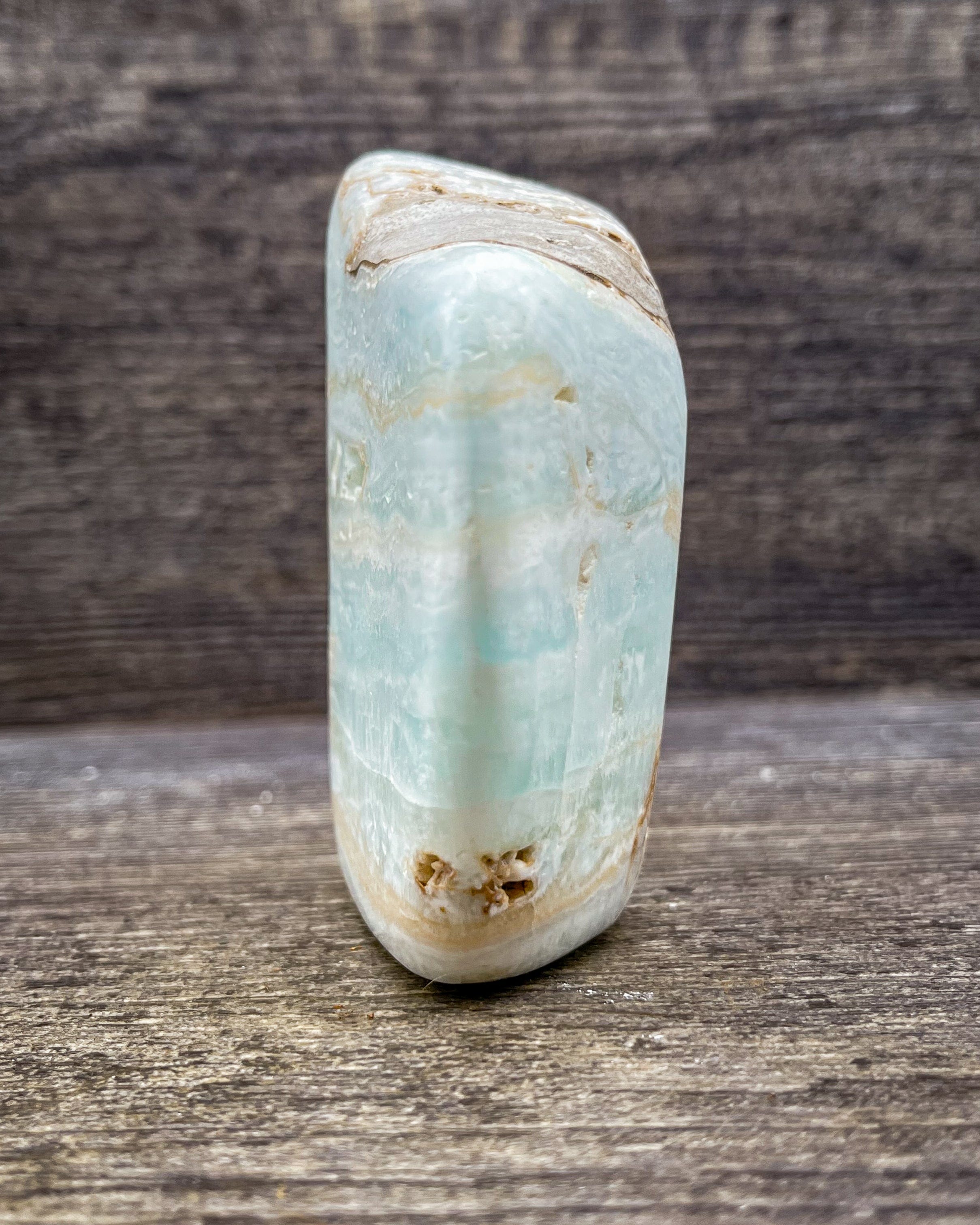 Natural Caribbean Calcite Freeform Stone - 352g Raw Crystal for Healing, Meditation & Home Decor