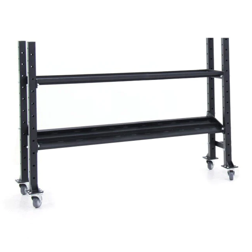 2-Tier Kettlebell and Dumbbell Storage Rack by XM FITNESS - 6 Feet Tall Heavy-Duty Gym Equipment Organizer for Home and Commercial Use