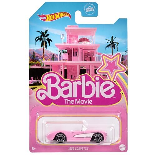 Hot Wheels 2023 Barbie The Movie 1956 Corvette Diecast Vehicle (Pack of 6) - Collectible Toy Cars for Kids & Adults, Perfect for Play, Display & Gifts