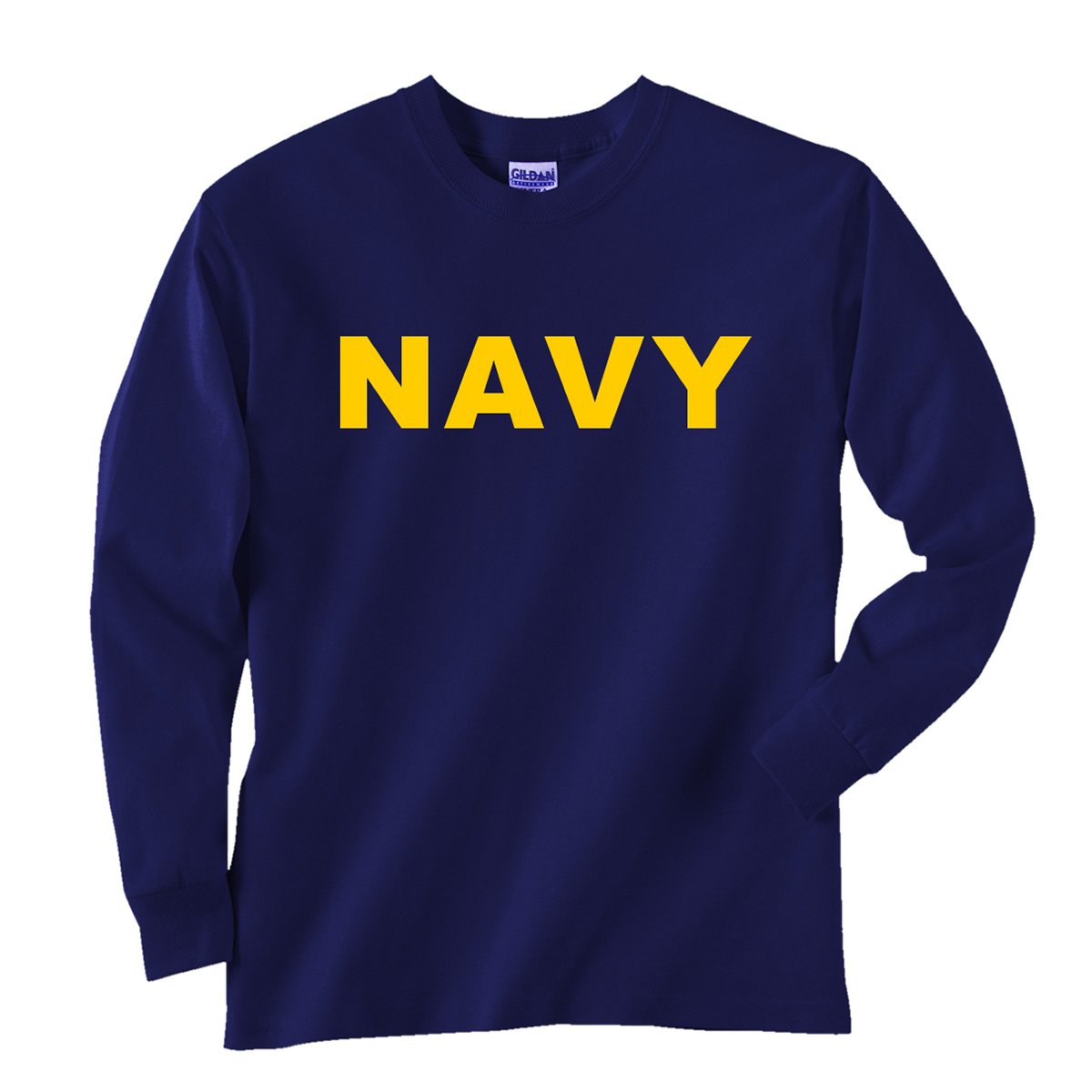 Zerogravitee Military T-Shirts for Men - Gold Navy Logo Cotton Tees, Sweatshirts & Hoodies | Tactical Apparel for Outdoor, Work & Casual Wear