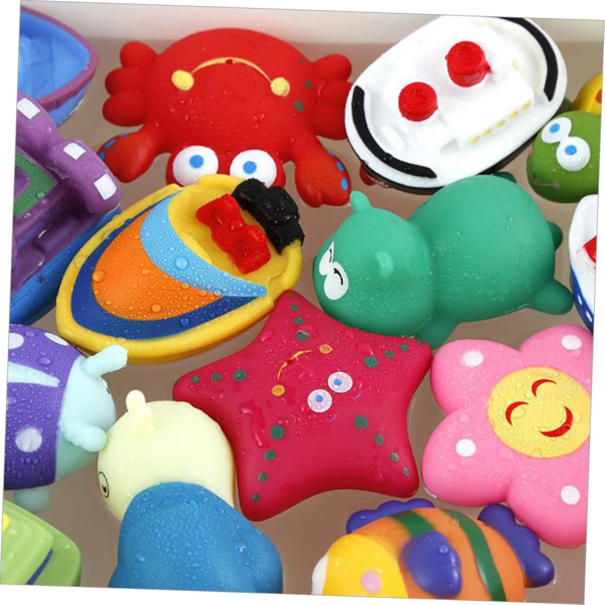 HEMOTON 18-Piece Ocean Animal Bath Toys Set - Colorful Sea Creature Bathtub Toys for Kids, Water Play & Sensory Development - Perfect for Toddler Bath Time, Pool Party & Learning Fun
