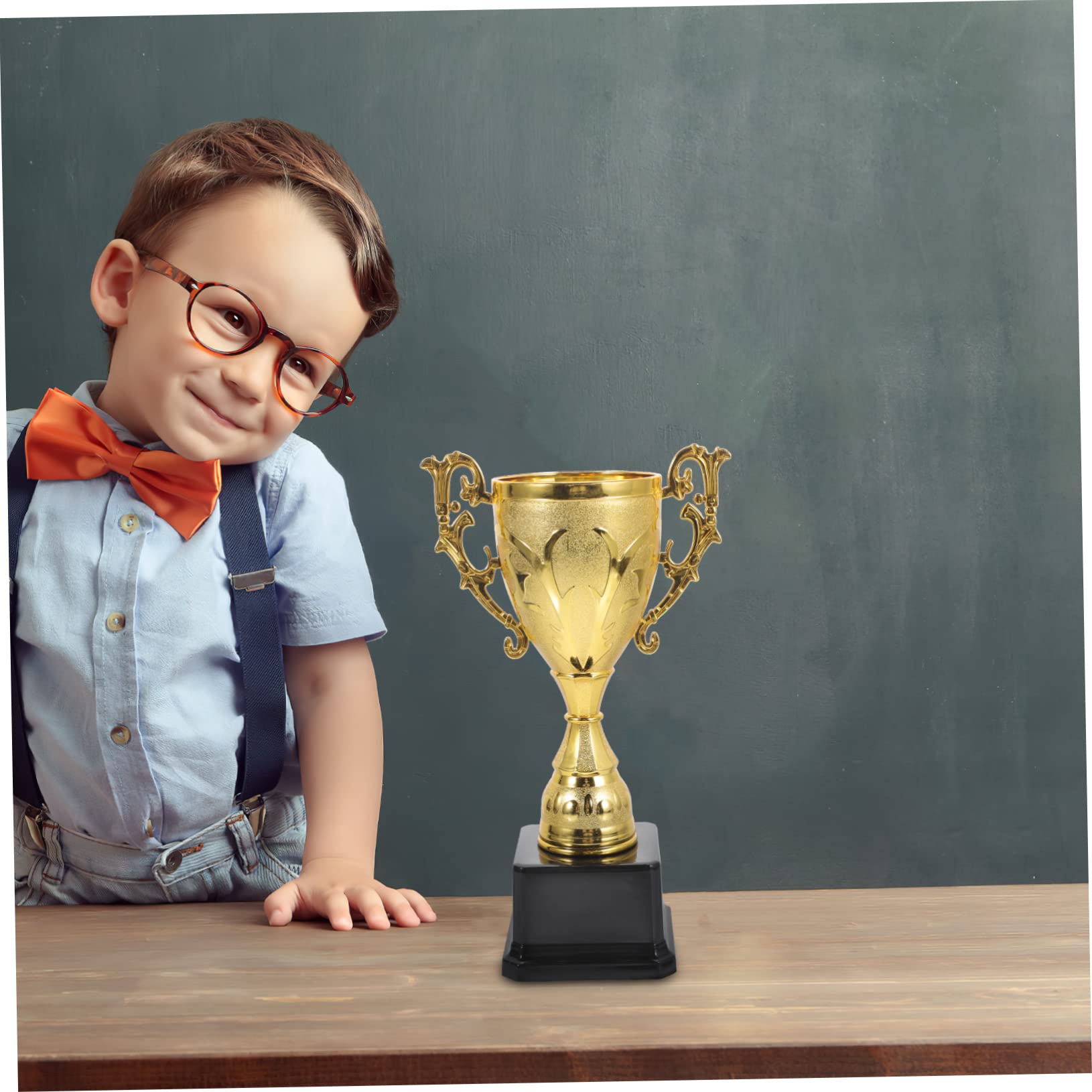 SWAYVES 2-Pack Plastic Winner Trophies for Kids - Mini Football Party Favors, Sports Awards & Achievement Prizes - Perfect for Birthday Parties, School Events & Soccer Tournaments