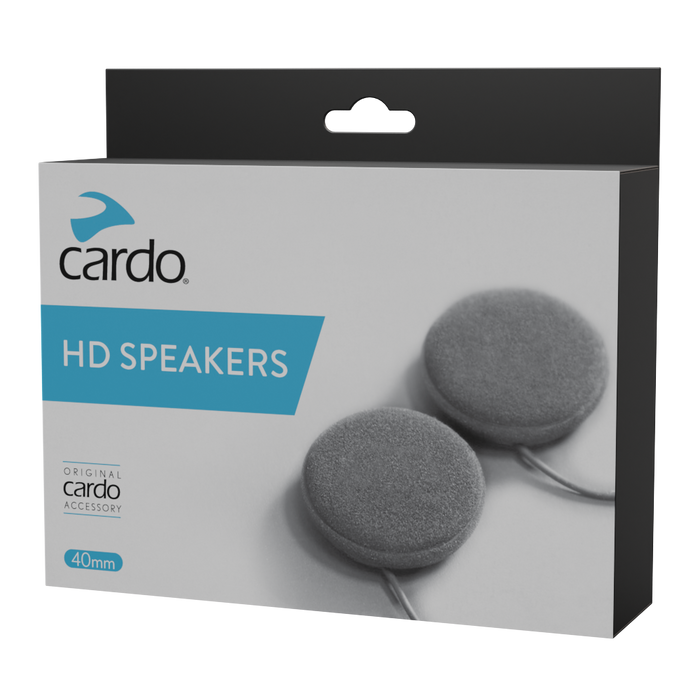 Cardo HD 40mm Bluetooth Motorcycle Helmet Speakers - Premium Sound for Bike Riders & Outdoor Adventures