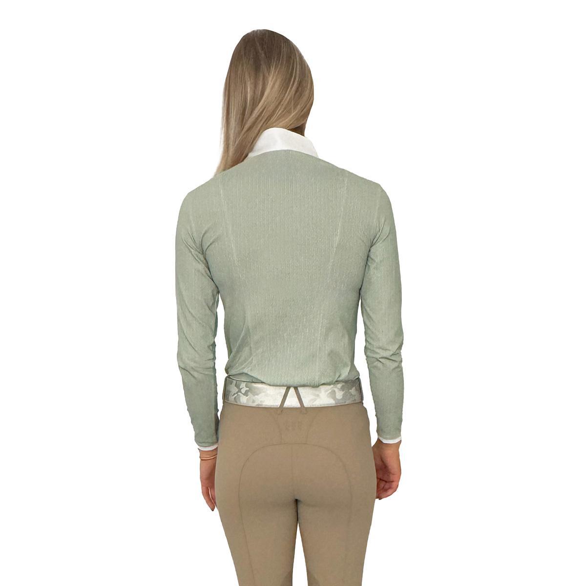 Alina Long Sleeve Show Shirt for Women - Equestrian Riding Competition & Horse Show Apparel - Perfect for Dressage, Jumping, and Western Events
