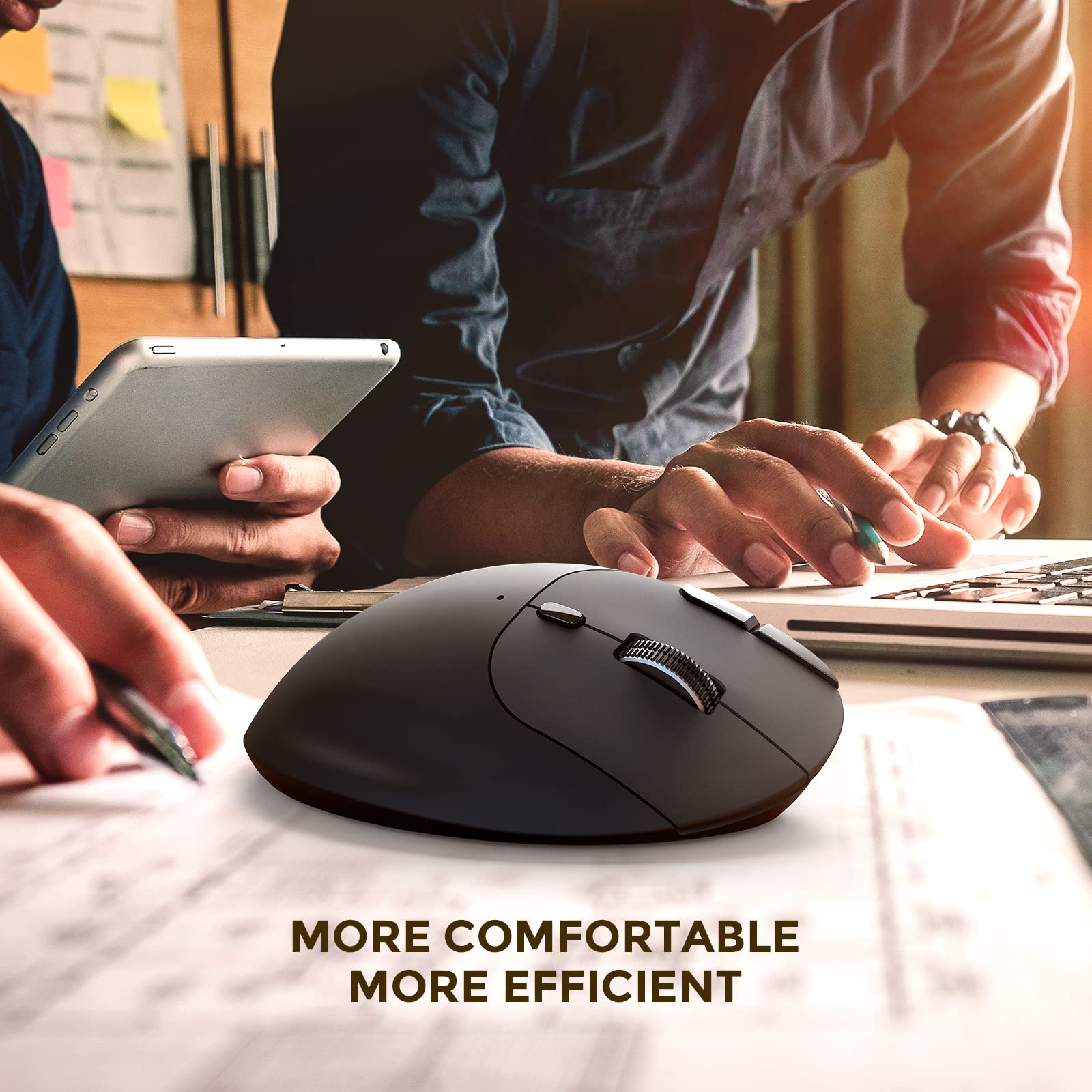 ECHTPower Wireless Trackball Mouse with Thumb Control - Ergonomic Precision Ball Mouse for PC, Laptop, Mac (Windows Compatible) | Smooth Tracking & Multi-Device Connectivity (2.4G/BT) - Perfect for Office Work, Graphic Design & Gaming