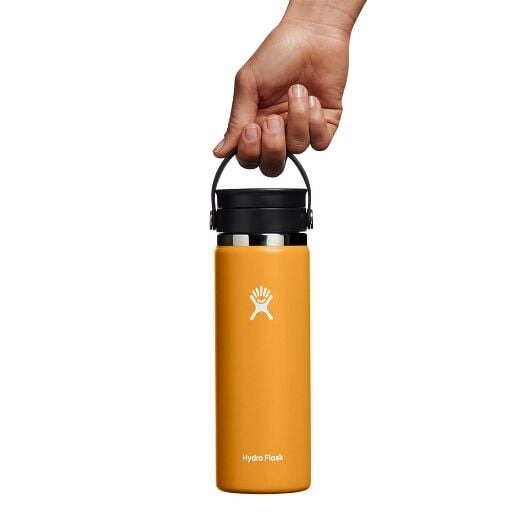 20 oz Wide Mouth Water Bottle with Flex Sip Lid - Leakproof Stainless Steel Insulated Thermos for Gym, Hiking & Outdoor Activities