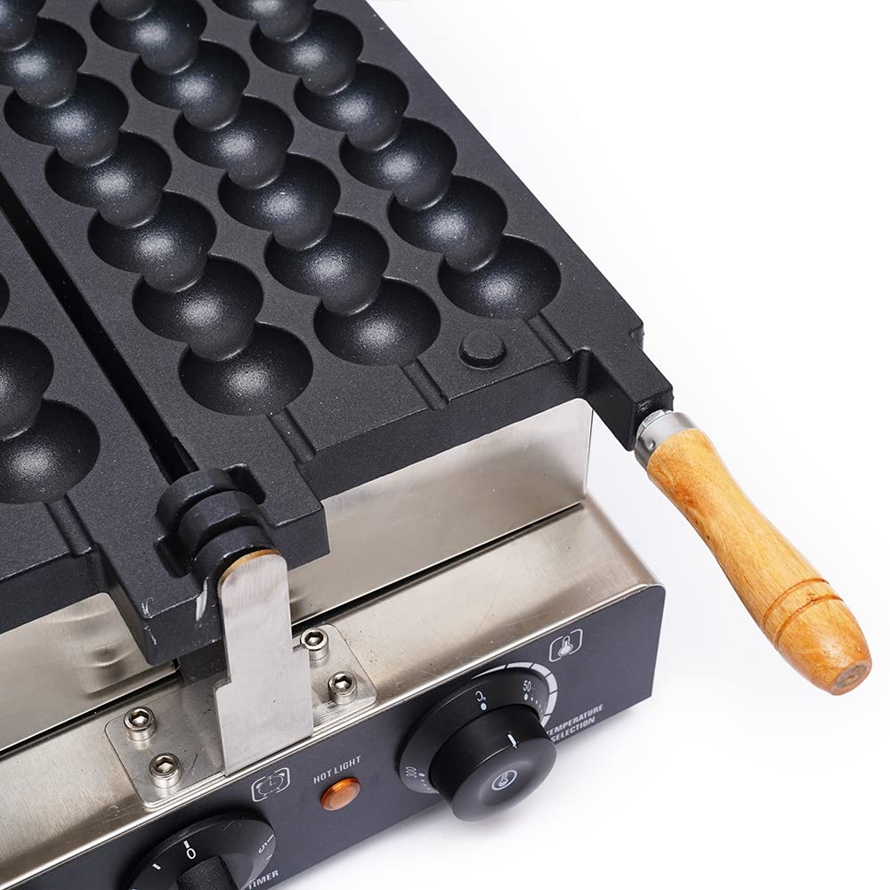 1600W Commercial Waffle Maker Machine - Electric Non-Stick Waffle Ball & Pancake Maker with Timer - Perfect for Restaurants, Cafes, Breakfast Shops & Home Use