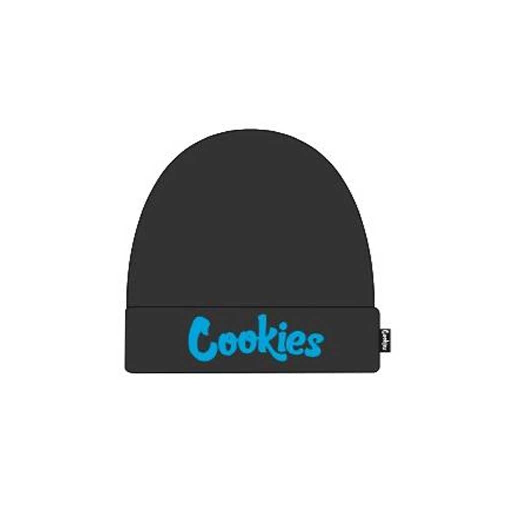 Original Mint Embroidery Knit Beanie - Black & Blue - Winter Warm Hat for Men & Women - Perfect for Outdoor Activities, Skiing, and Casual Wear