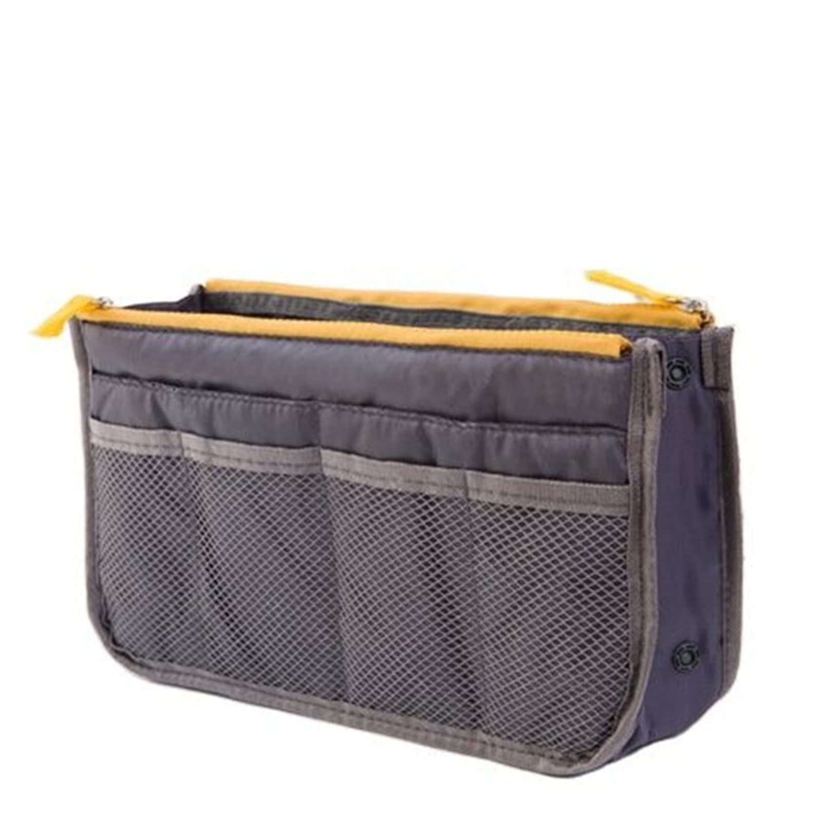 Women's Large Travel Organizer Insert Bag - Handbag Liner for Makeup & Cosmetics (Gray) | Perfect for Carry-On Luggage, Tote Bags & Suitcase Organization