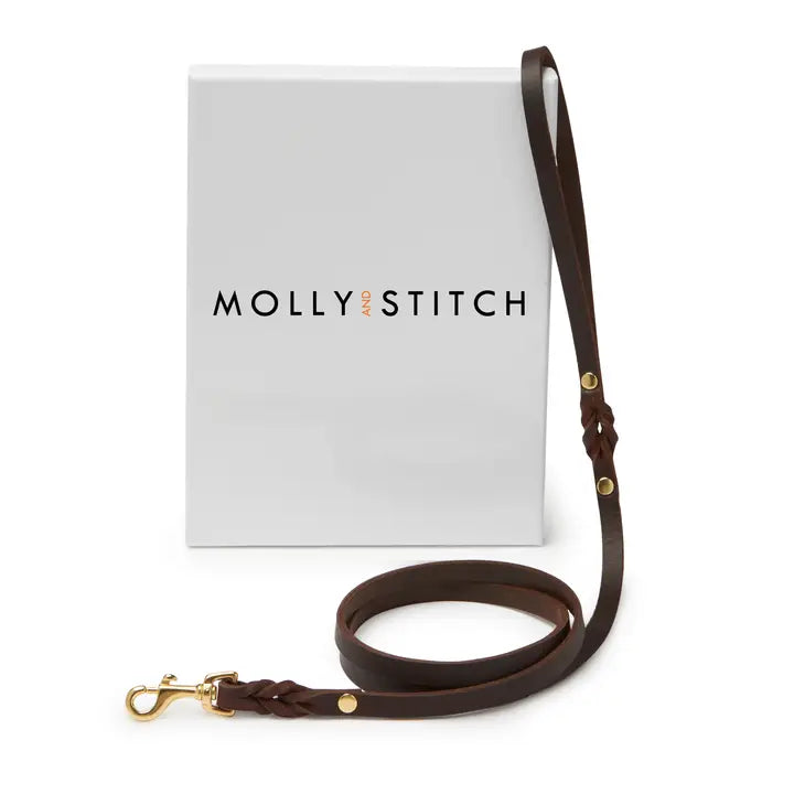 Premium Brown Leather Dog Leash - Strong & Durable for Large Dogs - Perfect for Walking, Training & Outdoor Adventures