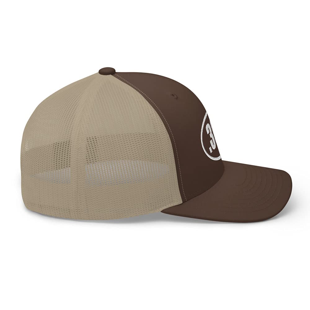 Gunner Gear 2nd Amendment Trucker Hat - .308 Rifle Country Gun 2A Cap for Men & Women - Brown/Khaki for Outdoor Shooting, Hunting & Patriotic Events