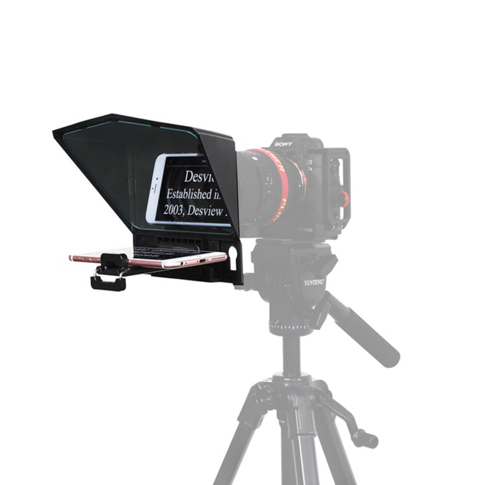 DESVIEW T2 Teleprompter for Smartphone, Tablet & DSLR Camera with Remote Control - Perfect for Video Recording, Live Streaming & Presentations
