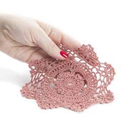 12-Pack 6 Inch Rose Round Crocheted Doilies - Handmade Lace Table Decor for Wedding, Tea Party & Vintage Home Decor - Factory Direct Craft (White)