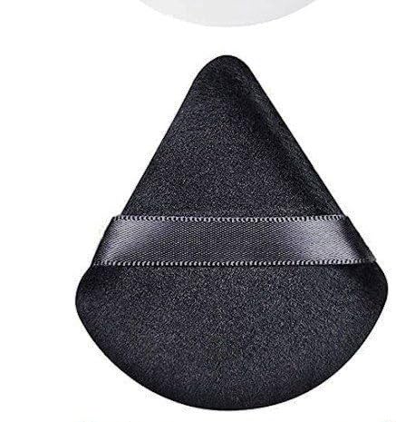 2-Pack Triangle Makeup Sponge Puffs for Women - Soft Cotton Cosmetic Puff for Loose Powder, Contouring & Under Eyes - Perfect for Wet/Dry Foundation & Body Powder Application - Ideal for Professional Makeup & Travel Beauty Kit