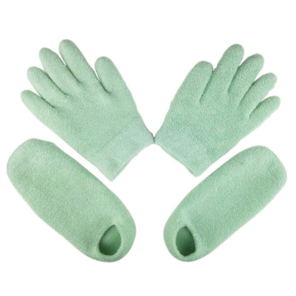 Minkissy Moisturizing Hand Gloves & Men's Socks 2-Pack - Spa Skincare for Dry Hands, Psoriasis Relief & Foot Care - Perfect for Home Spa, Night Treatment & Beauty Routine