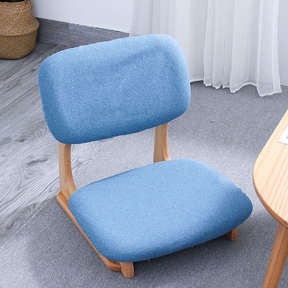 WAYUTO Wooden Meditation Floor Chair - Portable Japanese Legless Gaming Chair with Cushion - Comfortable Balcony & Bay Window Seat for Reading, Relaxing & Yoga | Perfect for Small Spaces, Living Rooms & Meditation Areas