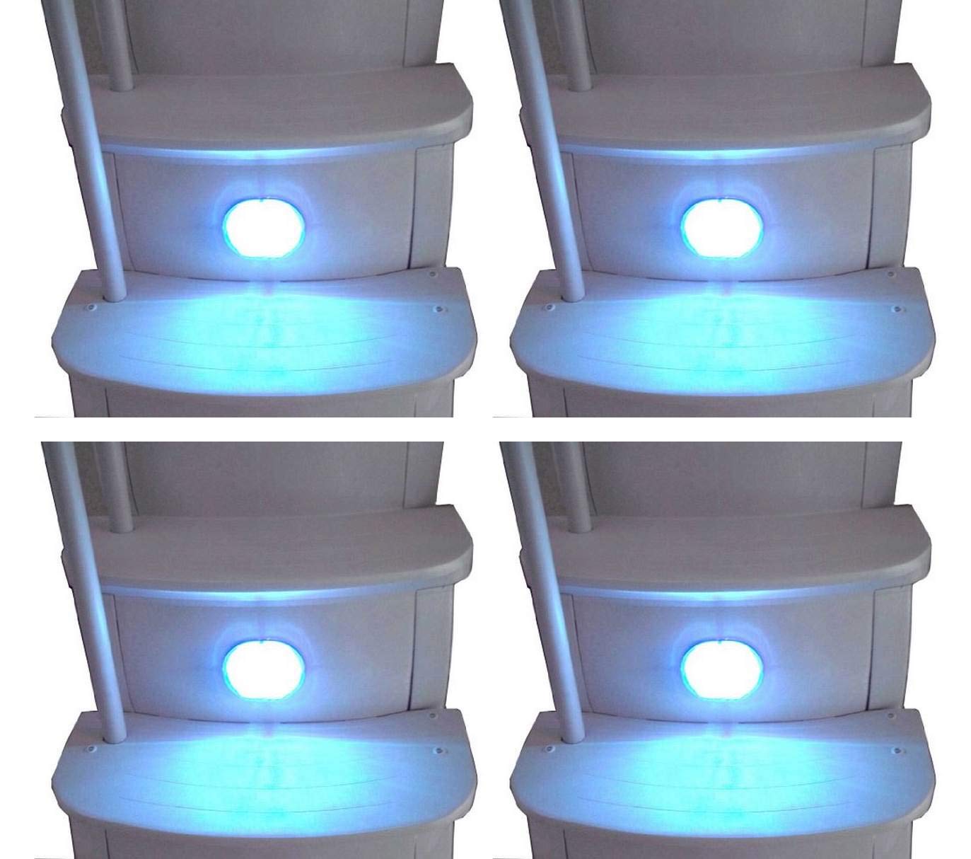 Smart LED Pool Ladder Steps with Entry System - Durable Swimming Pool Access Ladder for Easy In/Out - Perfect for Inground Pools, Backyard Safety & Night Swimming