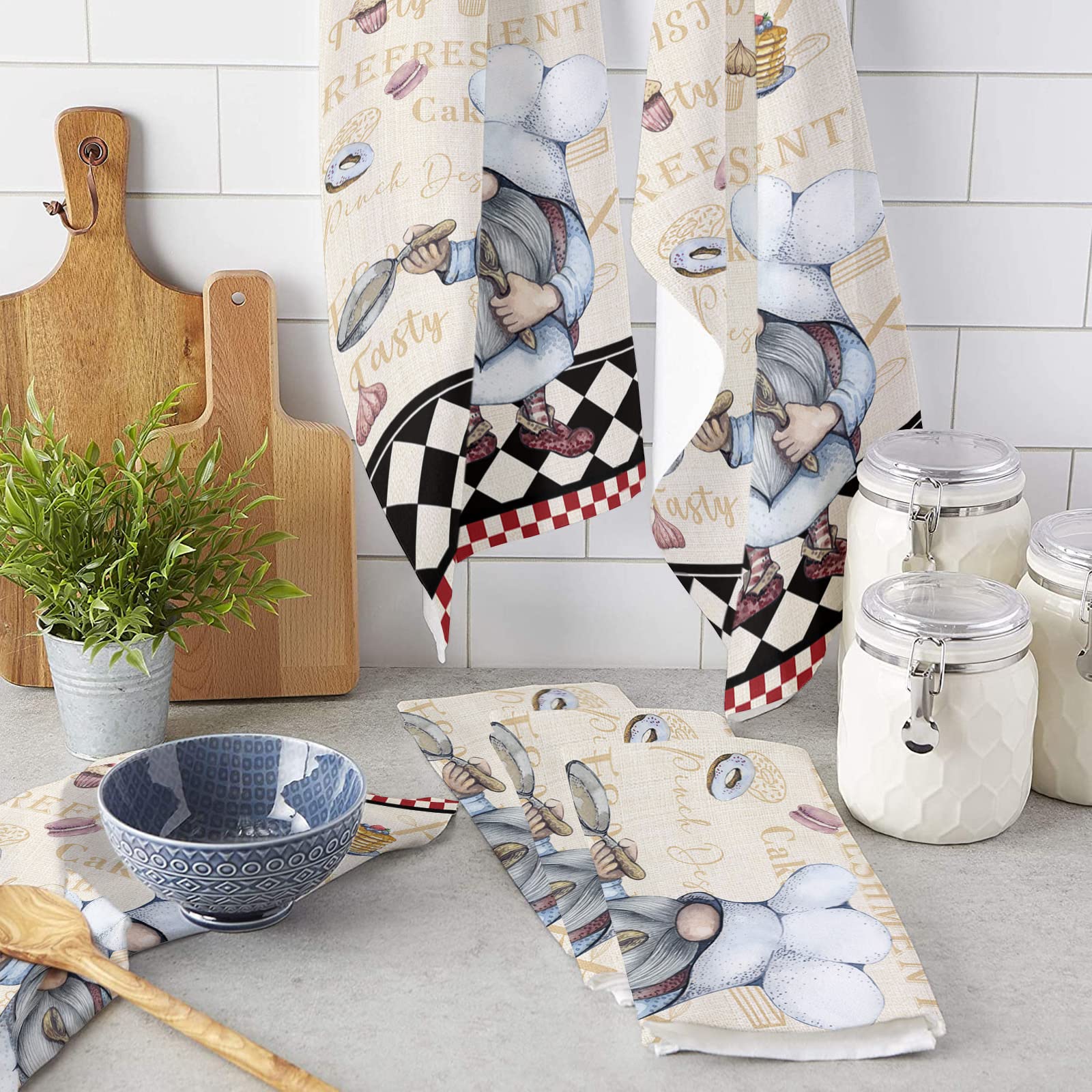 Premium 4-Pack Kitchen Towels Set - 18