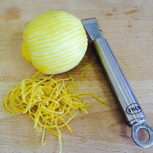 Rosle Stainless Steel Zester with Canelle - Professional Kitchen Tool for Grating Citrus, Chocolate & Hard Cheese - Perfect for Baking, Cooking & Garnishing