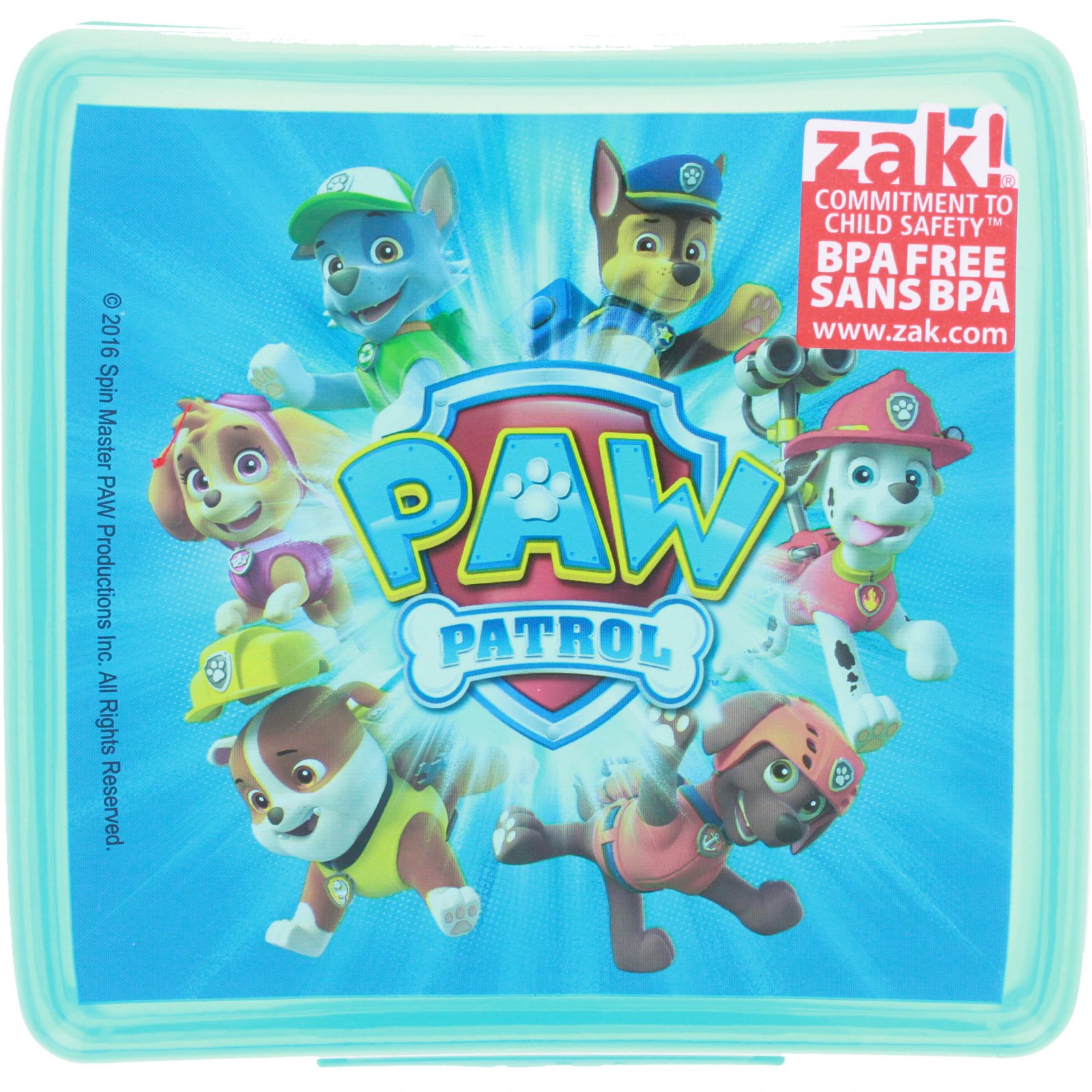 Paw Patrol Reusable BPA-Free Sandwich Boxes 4-Pack - Blue Kids Lunch Containers for School, Picnics & Travel