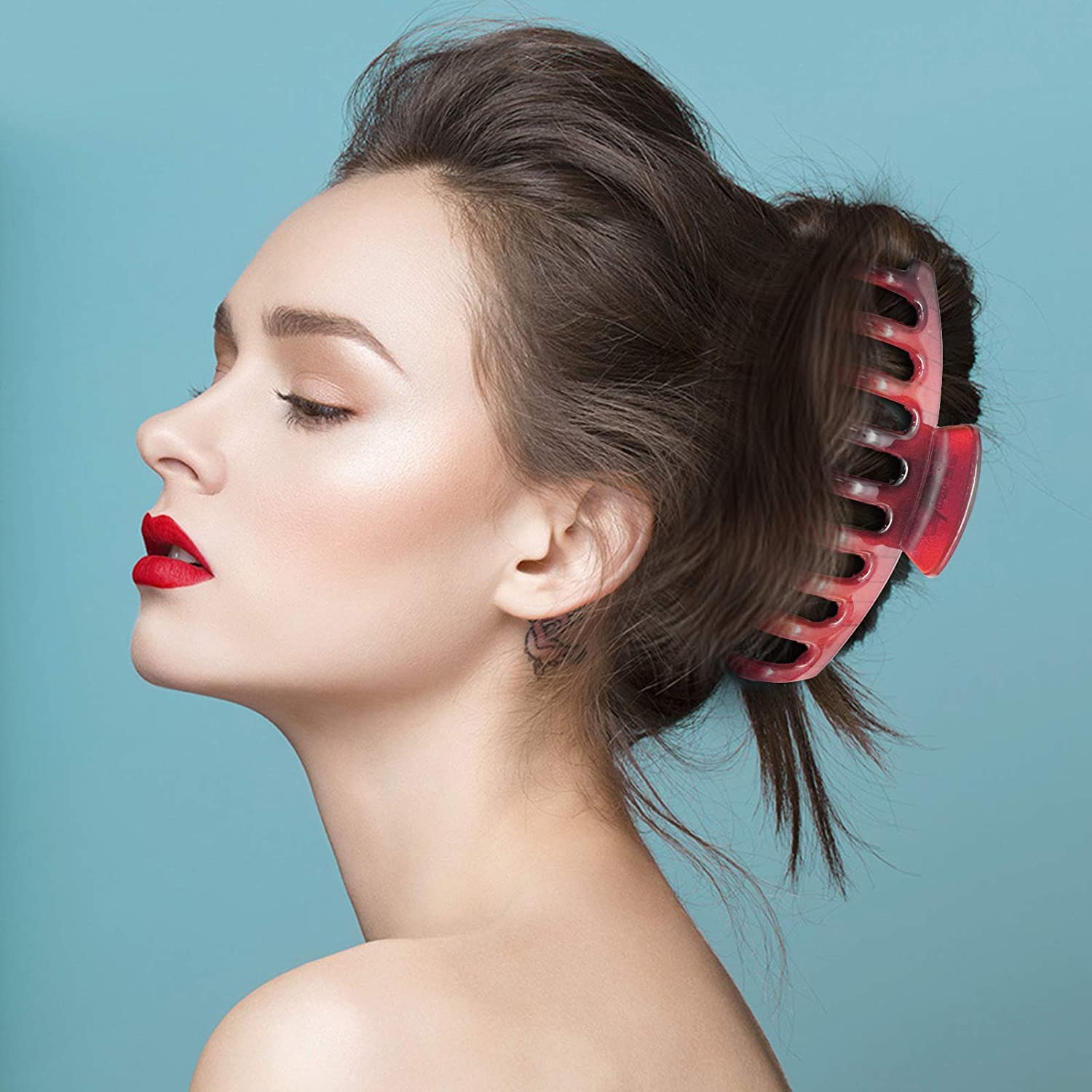 ALIBA COLLECTION Large Hair Claw Clips for Women - Strong Hold Hair Accessories (Multicolor) - Perfect for Updos, Ponytails & Everyday Hairstyles
