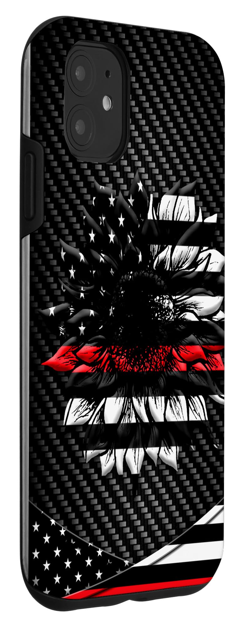 iPhone 11 Red Line Sunflower Case - Durable Protective Phone Cover for iPhone 11 - Perfect for Everyday Use, Travel & Outdoor Activities