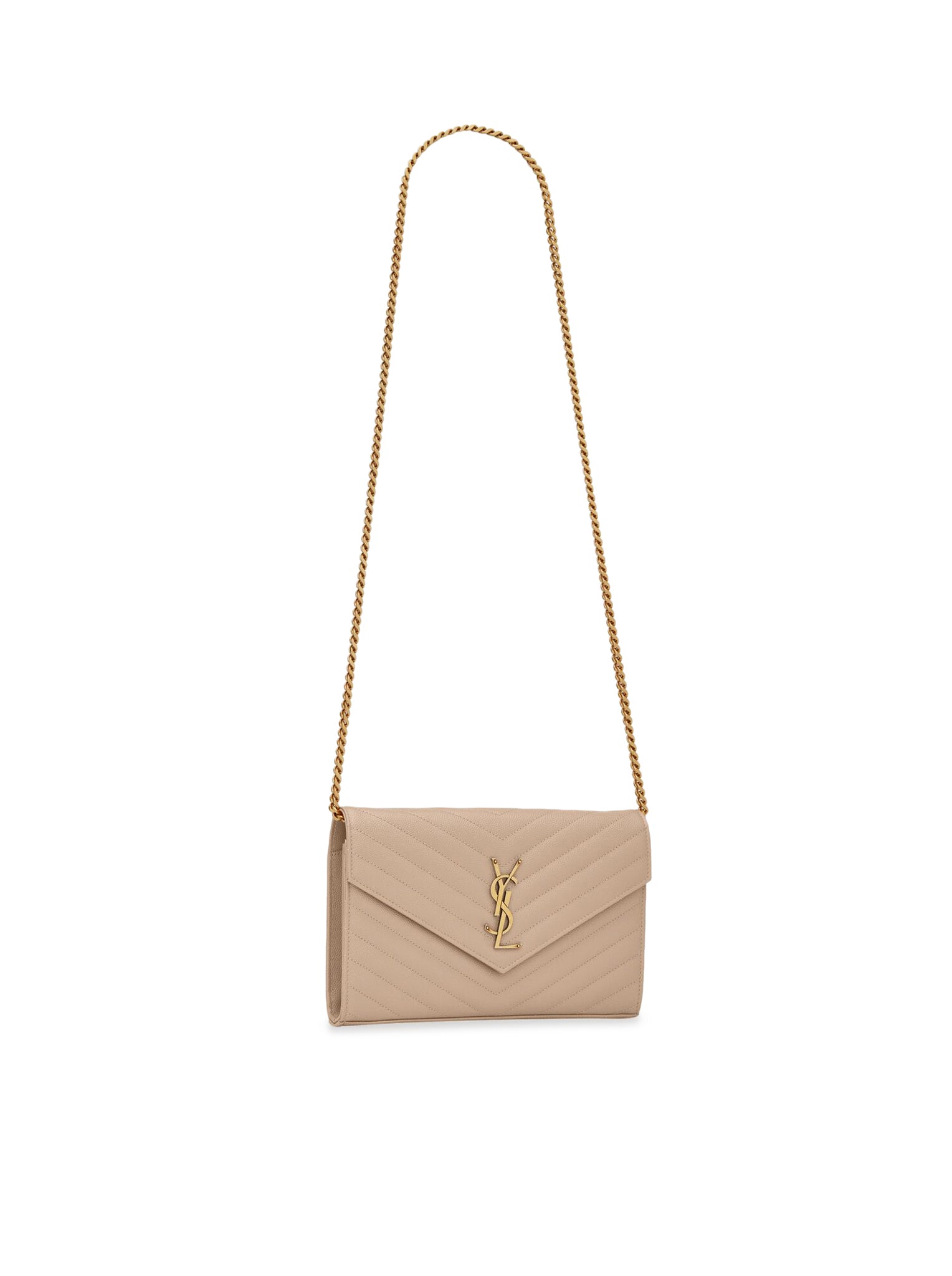 Classic Cassandre Chain Pouch in Grain de Poudre Leather – Stylish Crossbody Bag for Women, Perfect for Evening Out & Daily Use