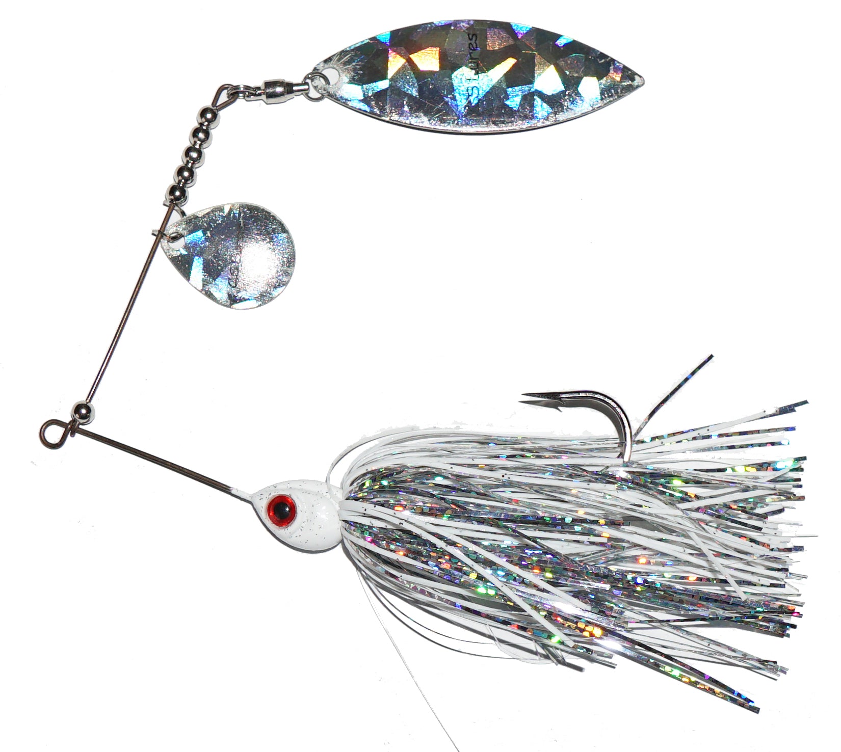 C.S. Lures 3/8oz Colorado Willow Spinnerbait - Premium Bass Fishing Lures for Freshwater & Saltwater - Perfect for Casting, Trolling, and Shore Fishing