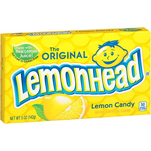 Lemonhead Candy Theater Box - 5 Ounce Pack of Sour Lemon Candy for Movies, Parties & Snacking | Bulk Sweet & Tangy Treats