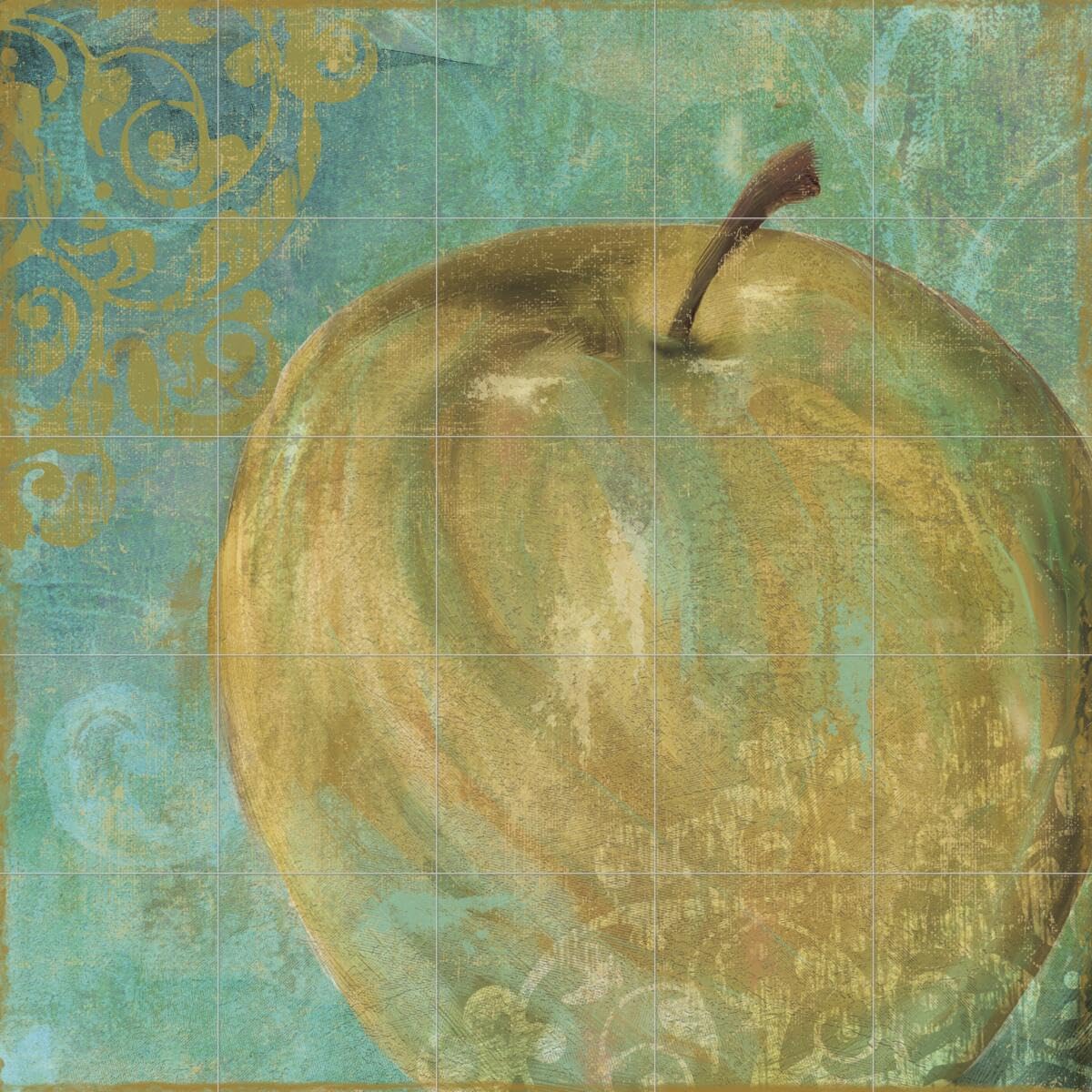 Ceramic Backsplash Tile Mural - Fruit & Vegetable Kitchen Decor - Color Bakery Fruit Palette II - Perfect for Kitchen & Bathroom Renovation
