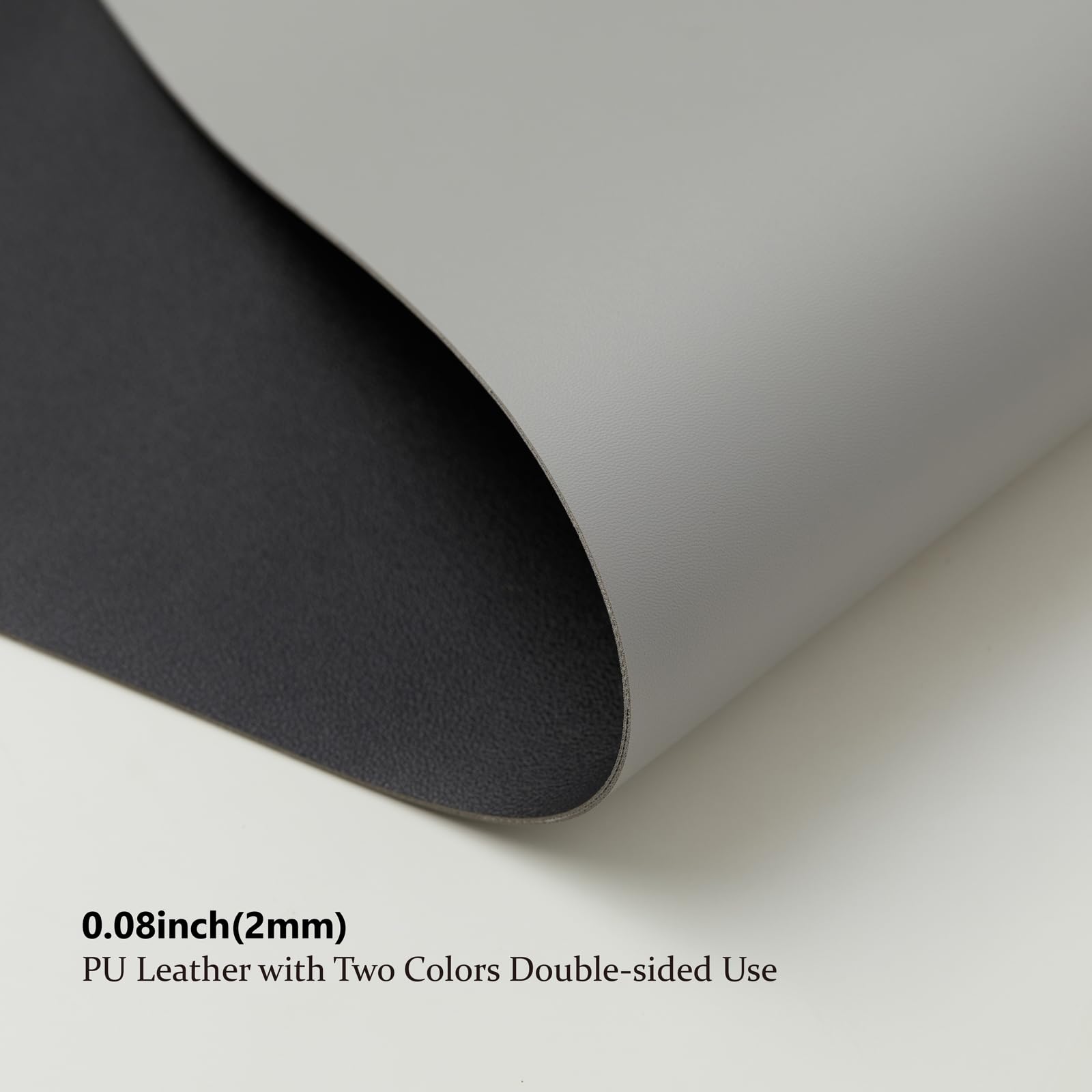 Premium Dual-Sided Leather Desk Mat - Waterproof Office & Home Desk Pad - Large Mouse Pad for Workspace Organization (Black/Gray, 31.5