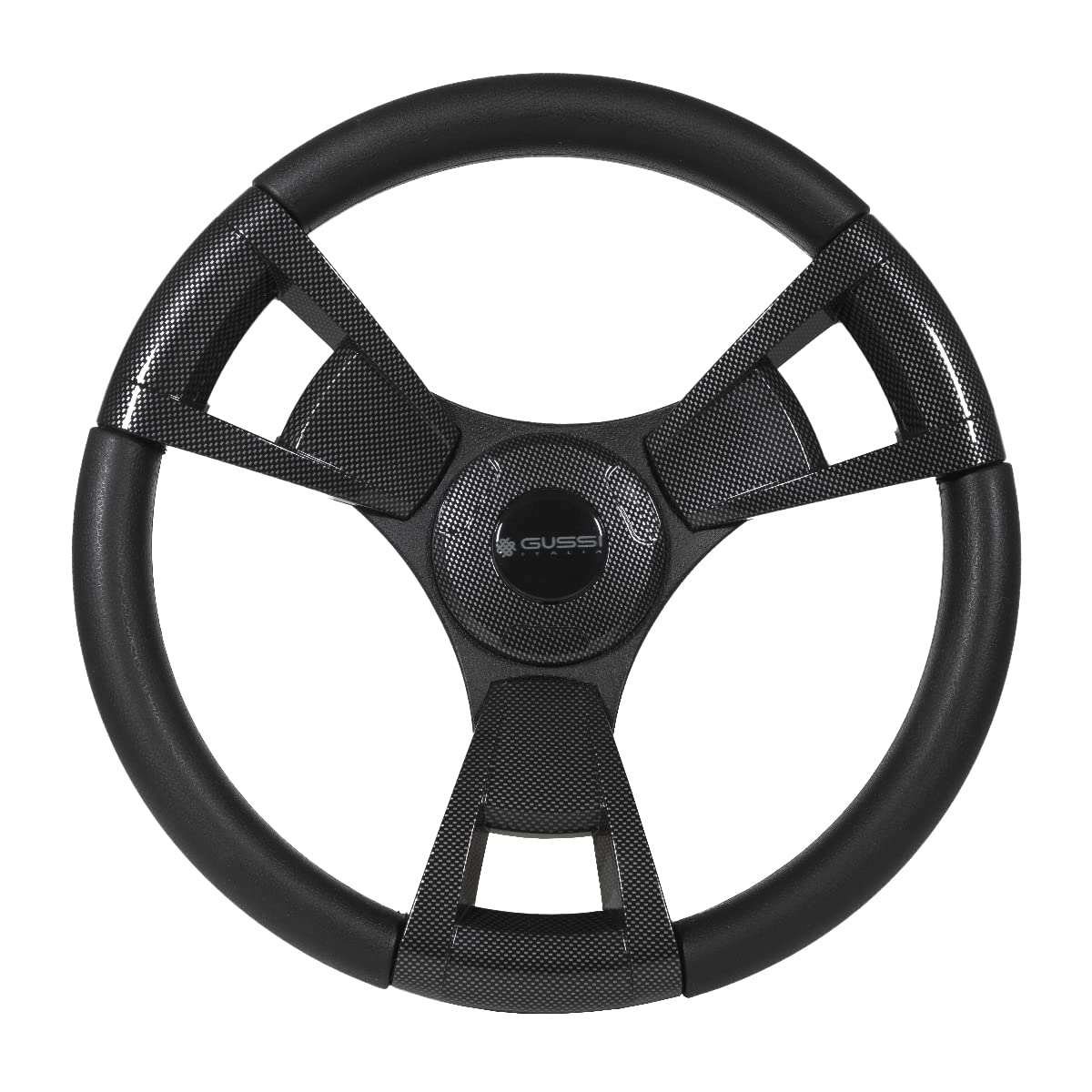 Gussi Italia Model 13 Carbon Fiber Golf Cart Steering Wheel - Compatible with Yamaha G16 to Drive2 Golf Carts | Premium Replacement Part for Enhanced Control & Comfort | Perfect for Golf Courses, Resorts & Private Communities
