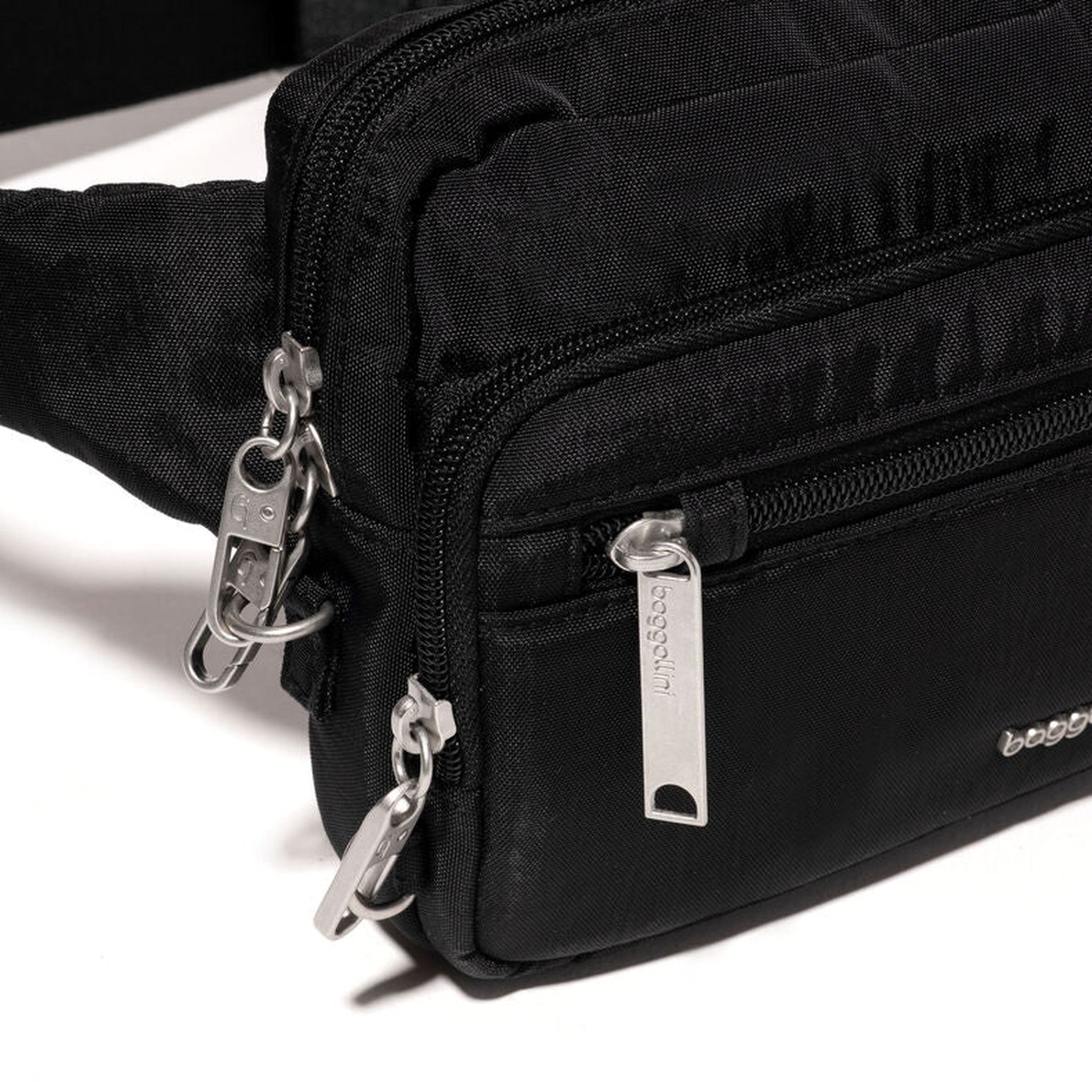 Baggallini Securtex Anti-Theft Belt Bag - Secure Crossbody Waist Pack for Travel, Running & Outdoor Activities