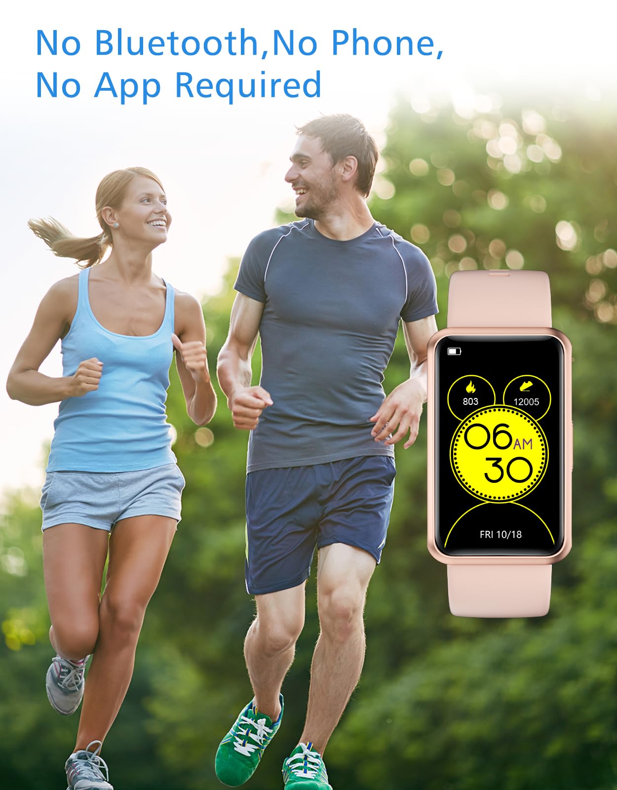 Fitness Tracker Watch - No Bluetooth or App Required, Waterproof Pedometer for Men & Women - Perfect for Parents, Seniors & Active Lifestyles - Track Steps, Calories & Daily Activity