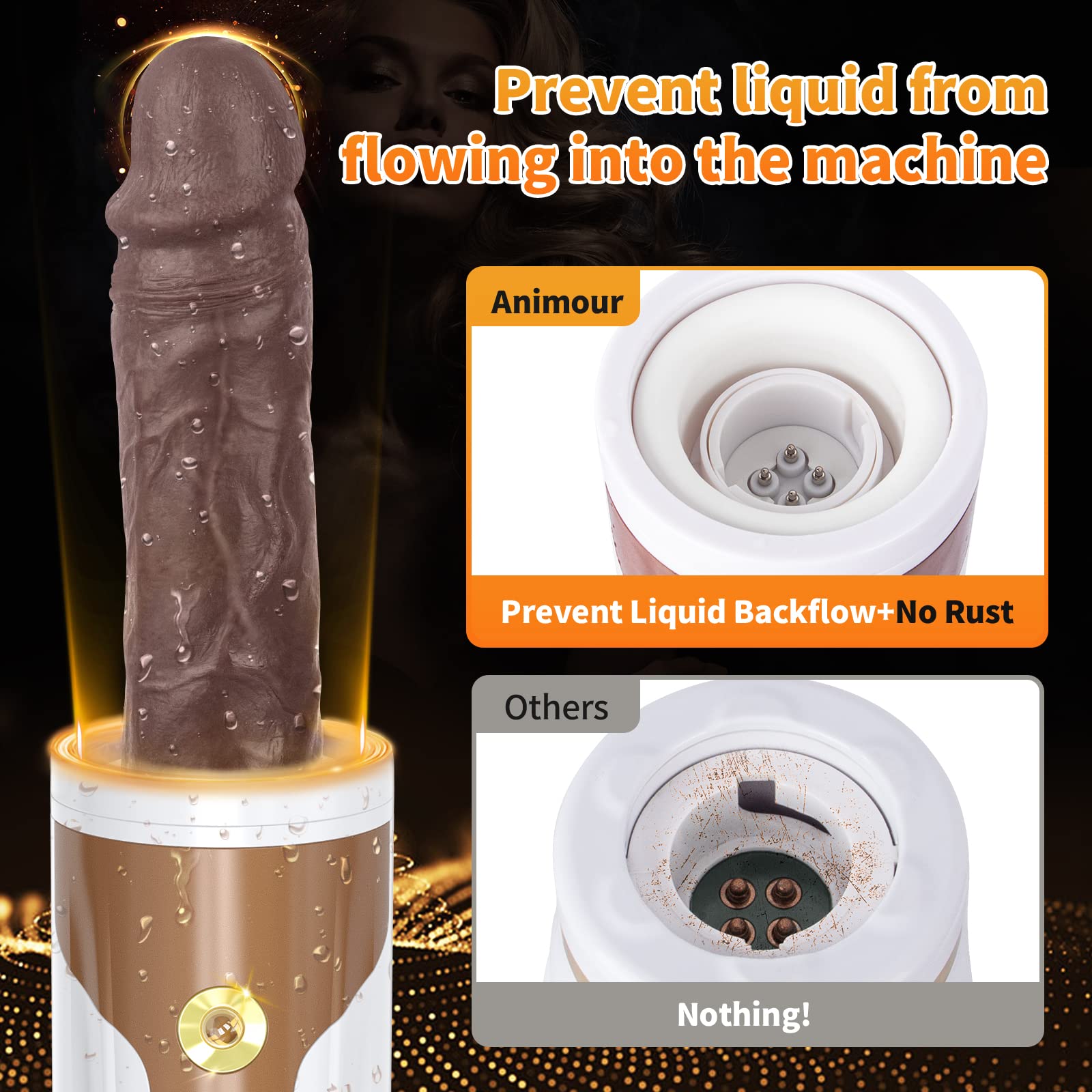 Automatic Thrusting Sex Machine for Women & Men - Remote Control Dildo with Strong Suction Cup, Hands-Free Adult Toy for Couples Pleasure | Bedroom Use, BDSM Play, Solo & Partner Intimacy (Black)