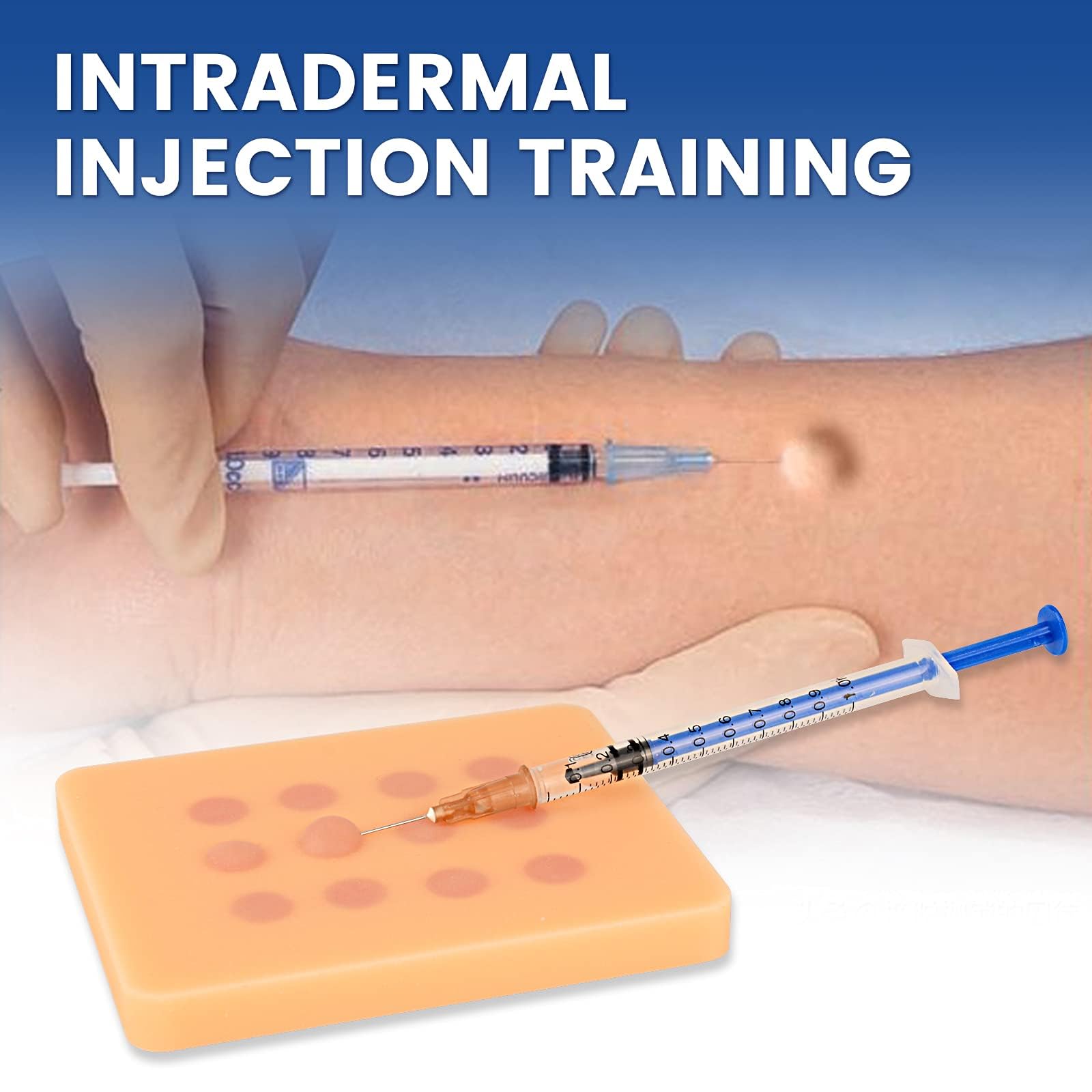Nurse Intradermal Injection Training Pad - Medical Student Practice Pad with Artificial Skin-Like Texture - Perfect for IV & Injection Technique Training in Nursing Schools & Clinical Settings