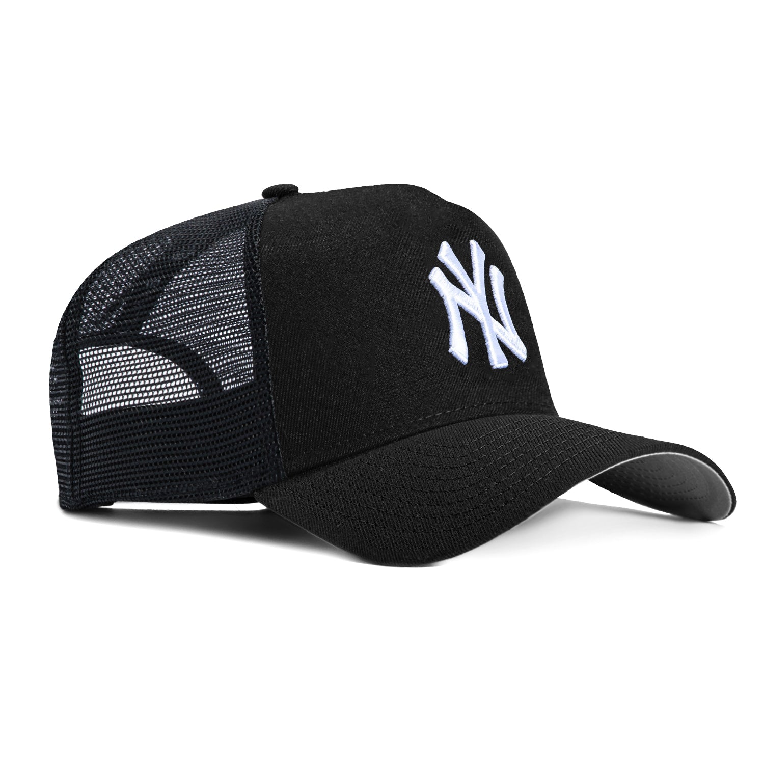 New Era 9Forty A-Frame New York Yankees Trucker Snapback Hat - Black & White Adjustable Baseball Cap for Men & Women - Perfect for Sports Games, Streetwear Fashion & Everyday Wear