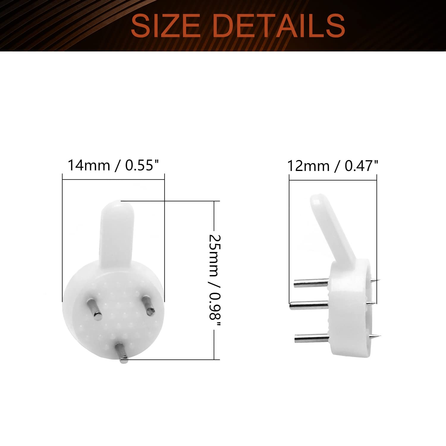 150Pcs MroMax Invisible Nail Hangers - No Damage Wall Hooks for Pictures, Frames & Clocks (0.98