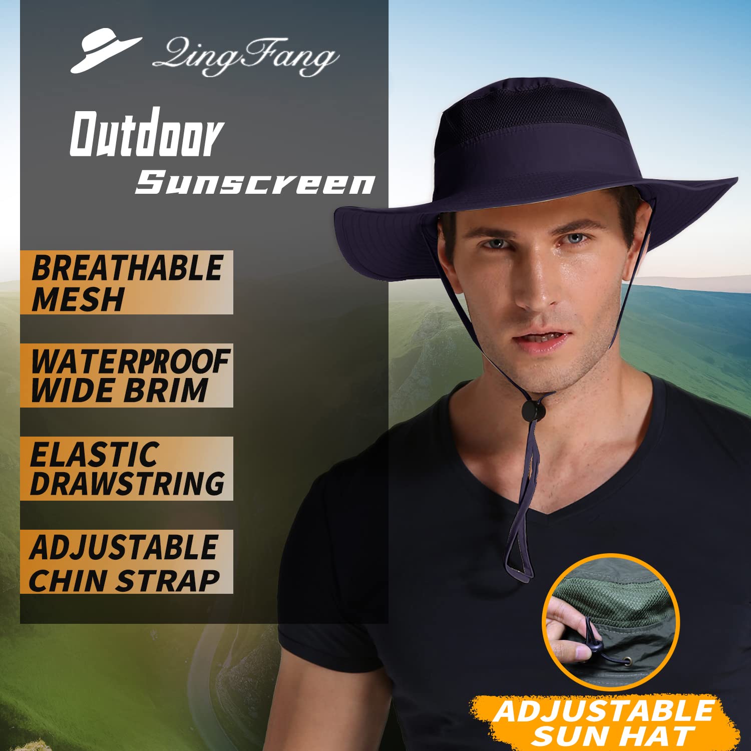 UPF 50+ Wide Brim Sun Hat for Women & Men - UV Protection Summer Bucket Hat for Fishing, Hiking, Beach, Gardening & Outdoor Activities