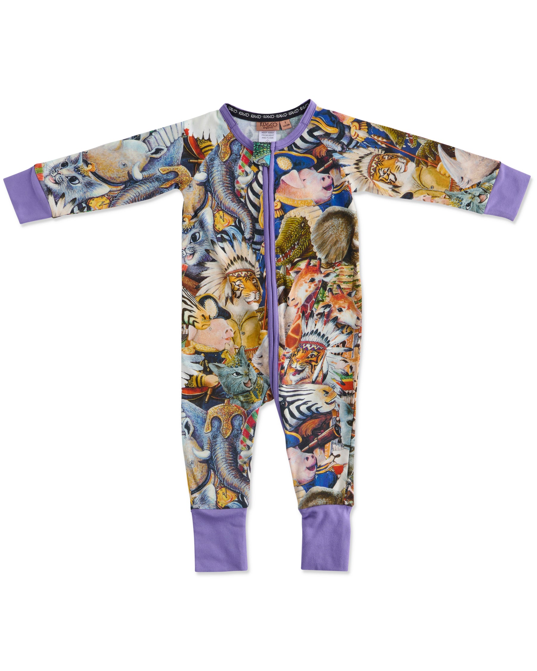 Kip&Co x Eleventh Hour Organic Cotton Long Sleeve Zip Romper - Soft Baby Jumpsuit for Boys & Girls | Perfect for Playdates, Birthday Parties & Family Photos