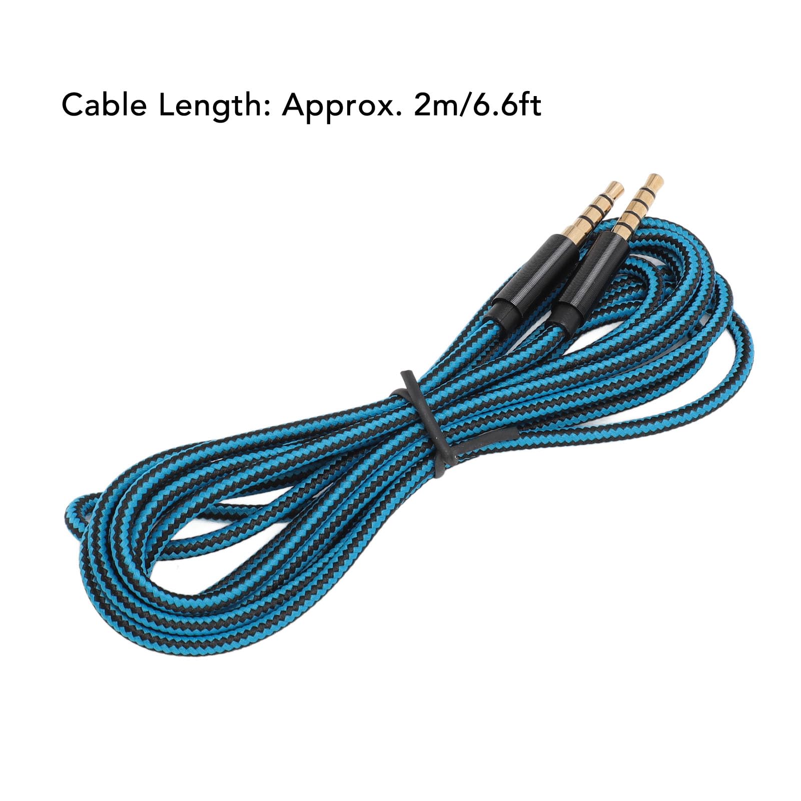 Premium 3.5mm 5-Pole to 4-Pole Audio Cable for Logitech A10 A30 Gaming Headset - Gold Plated Connectors, 2m/6.6ft Length - Perfect for PC, PS4, Xbox Gaming & Home Theater Systems