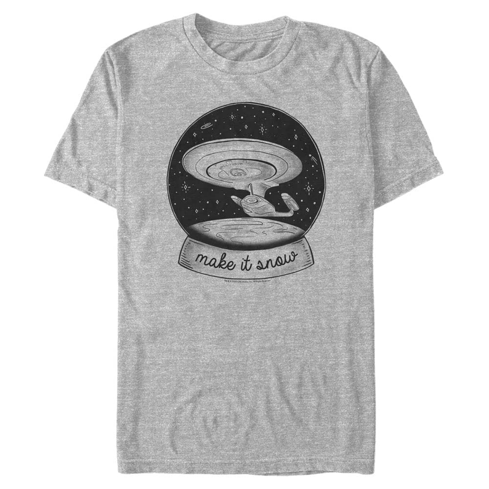 Star Trek Men's Big & Tall Make It Snowglobe Sweatshirt - Sci-Fi Christmas Gift for Trekkies, Holiday Party Outfit, Winter Cosplay Costume