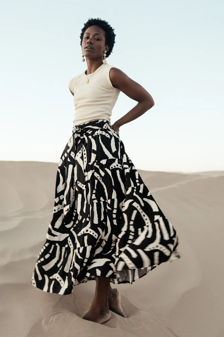 NOCO Abstract Print Skirt - Women's Fashion Skirt for Casual & Party Wear - Final Sale | Perfect for Summer Outfits, Beach Vacations & Date Nights