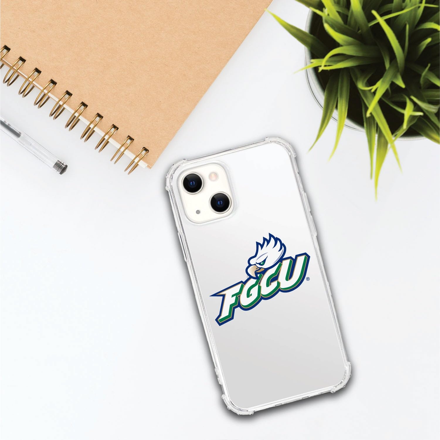 OTM Essentials Durable Shockproof Phone Case for iPhone 13 - Classic White Design with Reinforced Tough Edges | Perfect for Florida Gulf Coast University Students & Everyday Protection