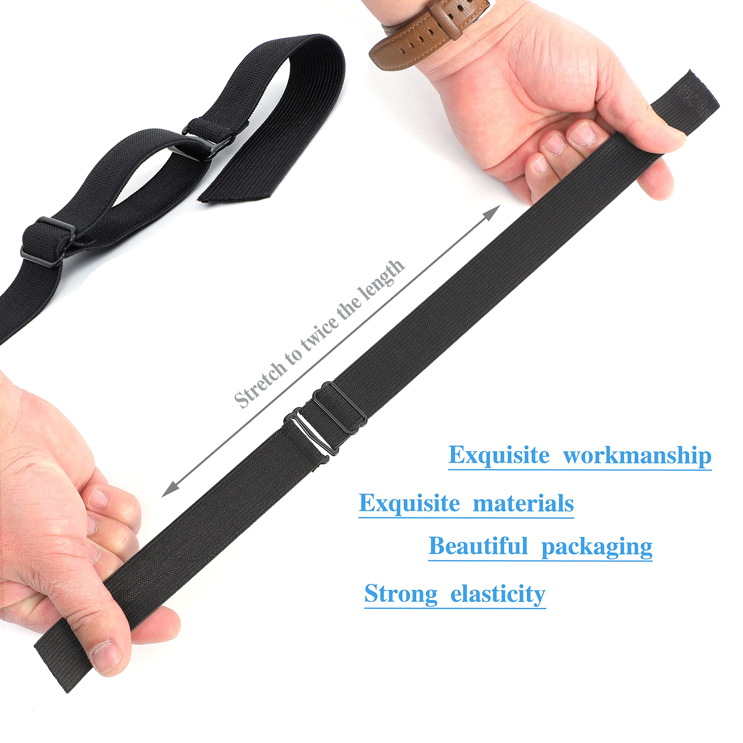 40 PCS Black Adjustable Elastic Wig Bands - 12 Inch Stretchable Wig Straps for Secure Fit & DIY Wig Making - Perfect for Cosplay, Costumes & Hair Styling