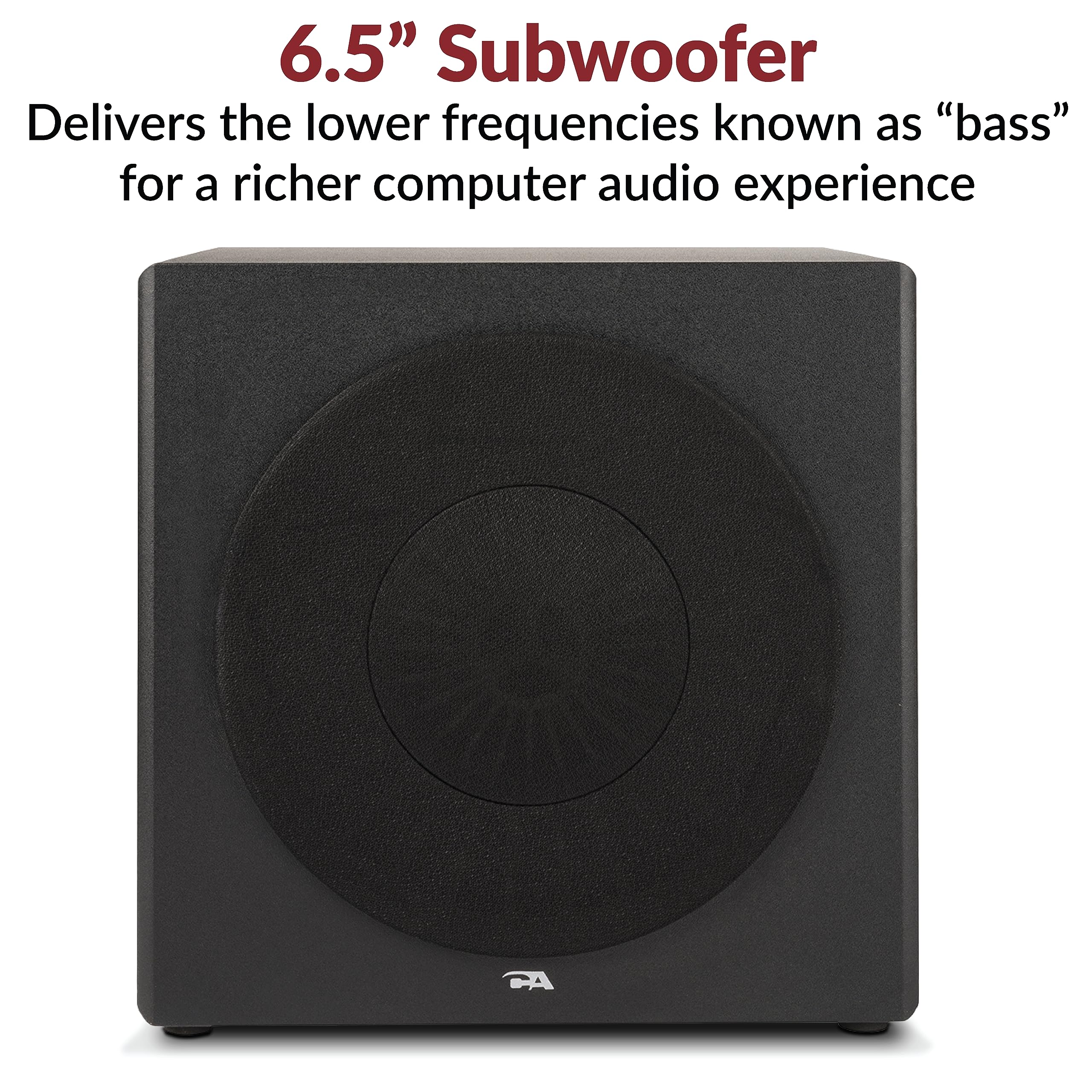 Cyber Acoustics CA-3908 2.1 Multimedia Speaker System with Powerful Subwoofer - 92W Peak Power, Deep Bass for Music, Movies & Gaming - Compatible with Desktop, Laptop & Console - Ideal for Home Office, Gaming Setup & Entertainment Systems