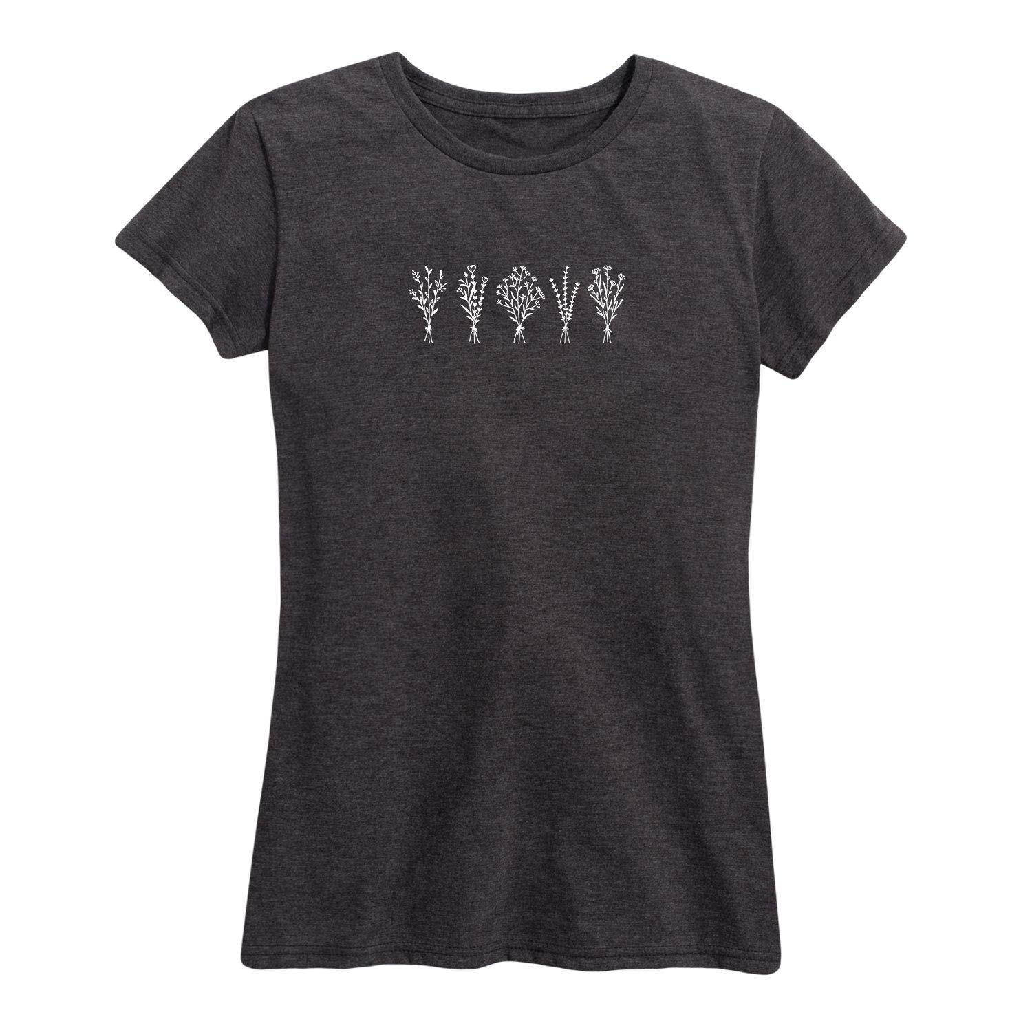 Floral Bundles Women's Short Sleeve Graphic T-Shirt - Trendy Casual Tee for Summer Outfits & Everyday Wear