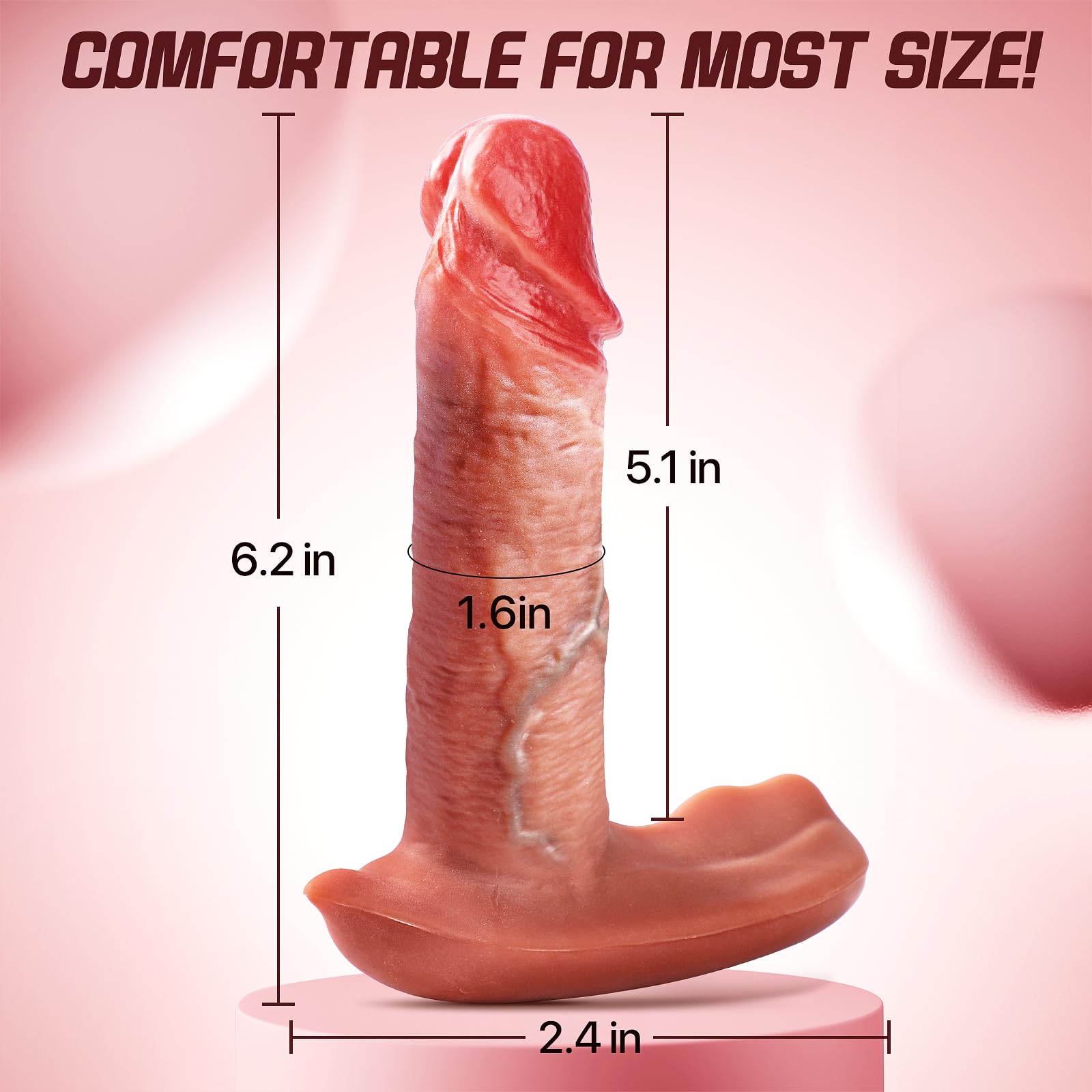 7-Speed Wearable Vibrating Thrusting Dildo - Rechargeable Clitoral & Anal Stimulator for Women | Hands-Free Adult Sex Toy for Couples Play, Solo Pleasure & BDSM Exploration