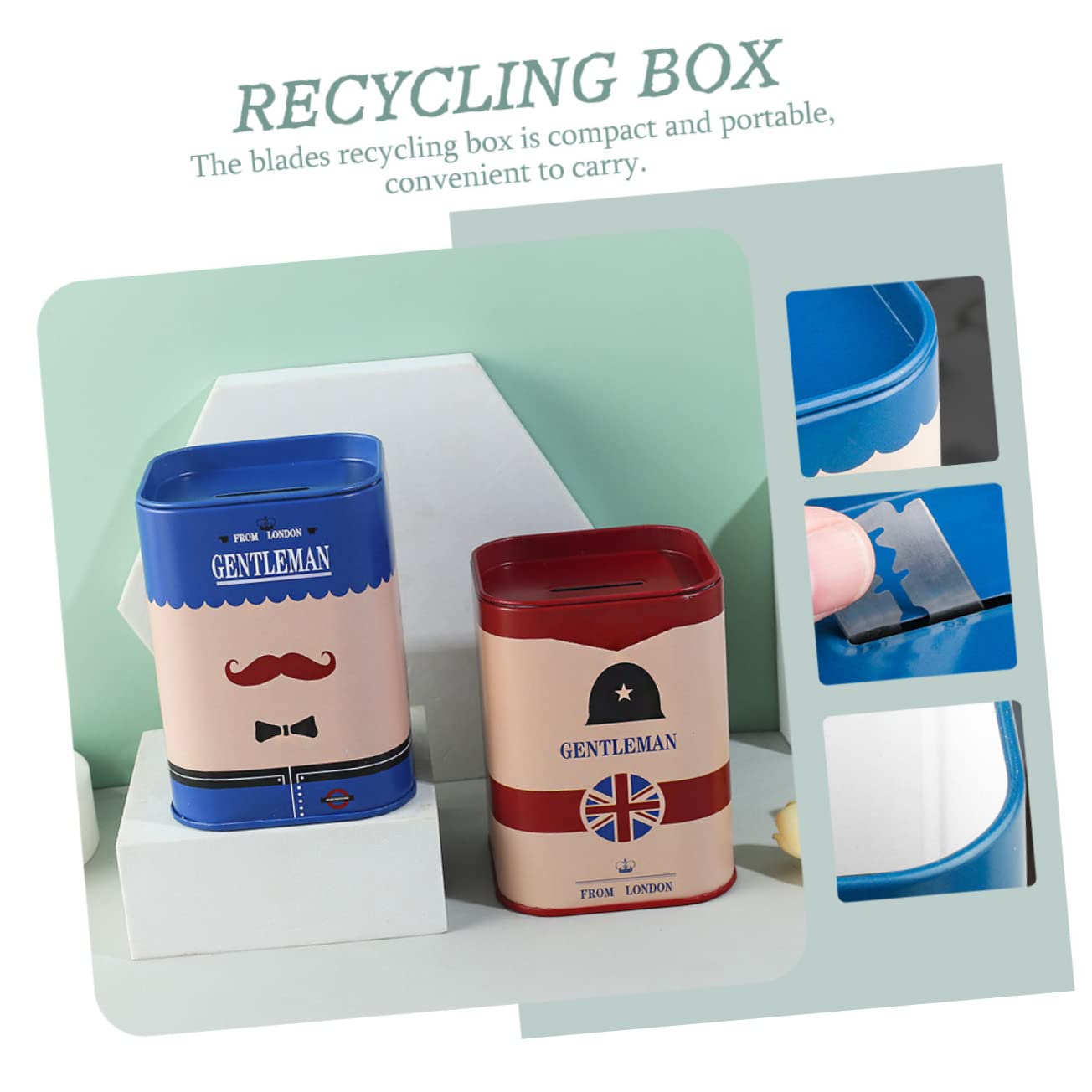Professional Hairdressing Razor Blade Disposal Box - Safe Storage for Shaving & Eyebrow Blades - Home & Salon Recycling Container | Perfect for Barbershops, Beauty Salons & Home Grooming Safety